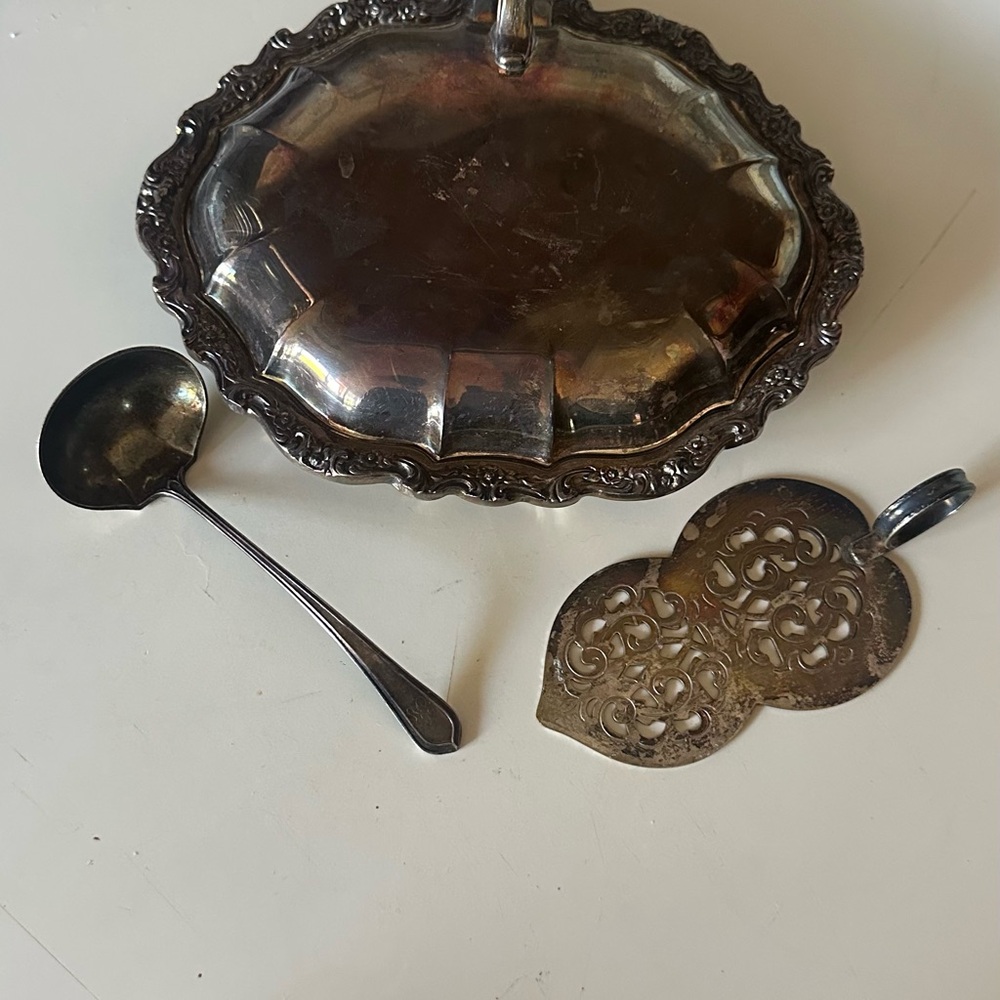 Vintage Silver Plated Serving Set